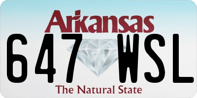 AR license plate 647WSL