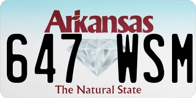 AR license plate 647WSM