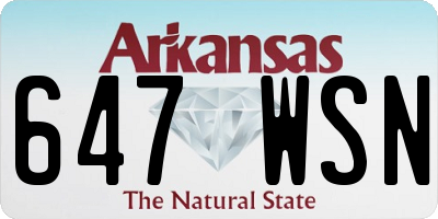 AR license plate 647WSN