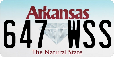 AR license plate 647WSS