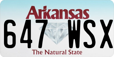AR license plate 647WSX