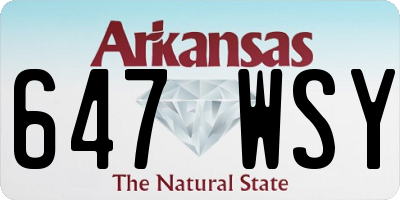 AR license plate 647WSY