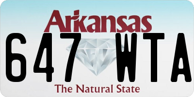 AR license plate 647WTA
