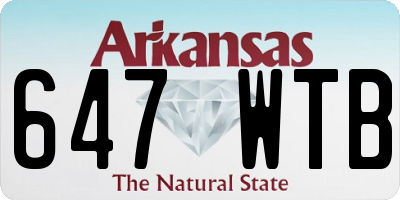 AR license plate 647WTB