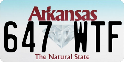 AR license plate 647WTF