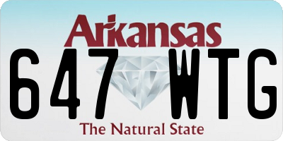 AR license plate 647WTG