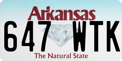 AR license plate 647WTK