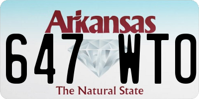 AR license plate 647WTO
