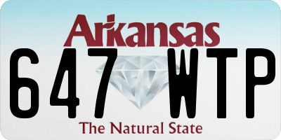 AR license plate 647WTP