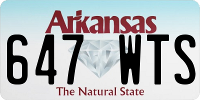 AR license plate 647WTS