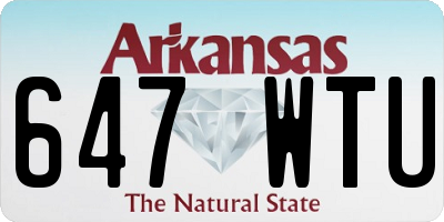 AR license plate 647WTU