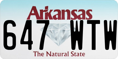 AR license plate 647WTW