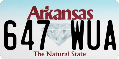 AR license plate 647WUA