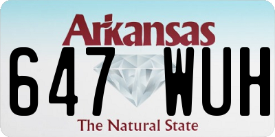AR license plate 647WUH