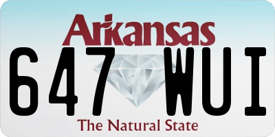 AR license plate 647WUI
