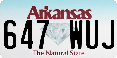 AR license plate 647WUJ