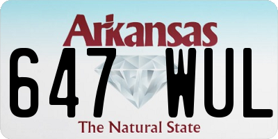AR license plate 647WUL