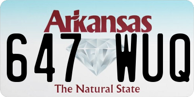 AR license plate 647WUQ