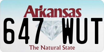 AR license plate 647WUT