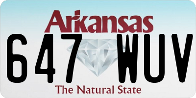 AR license plate 647WUV