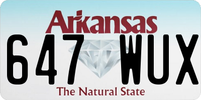 AR license plate 647WUX