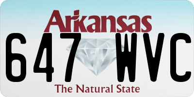 AR license plate 647WVC