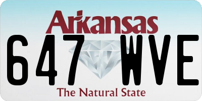 AR license plate 647WVE