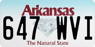 AR license plate 647WVI