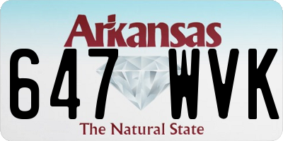 AR license plate 647WVK