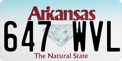 AR license plate 647WVL