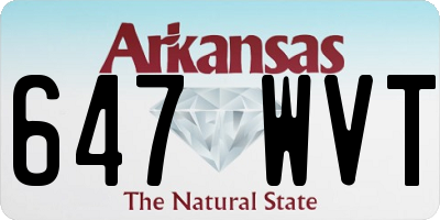 AR license plate 647WVT