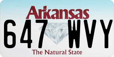 AR license plate 647WVY