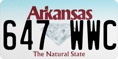 AR license plate 647WWC