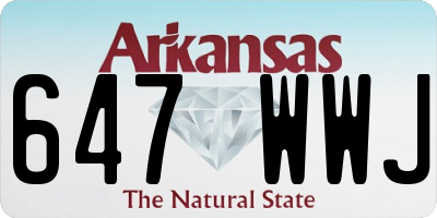 AR license plate 647WWJ