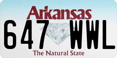 AR license plate 647WWL