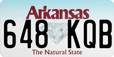 AR license plate 648KQB