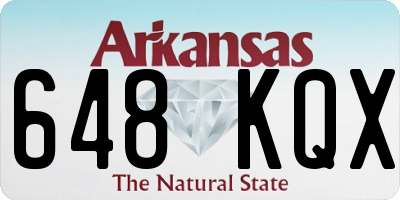 AR license plate 648KQX