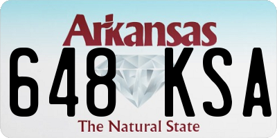 AR license plate 648KSA