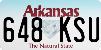 AR license plate 648KSU