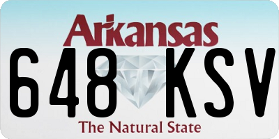AR license plate 648KSV