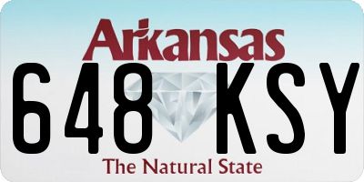 AR license plate 648KSY