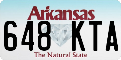 AR license plate 648KTA