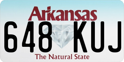 AR license plate 648KUJ