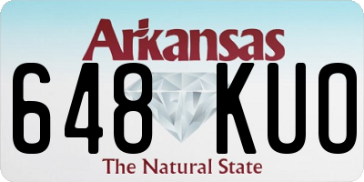 AR license plate 648KUO