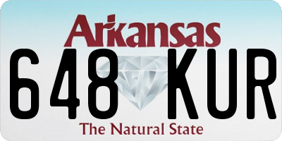AR license plate 648KUR