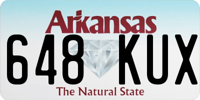 AR license plate 648KUX