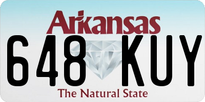 AR license plate 648KUY