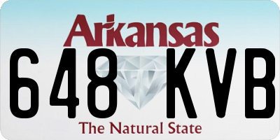 AR license plate 648KVB