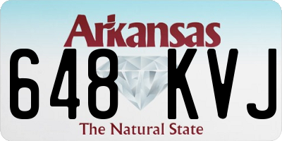 AR license plate 648KVJ