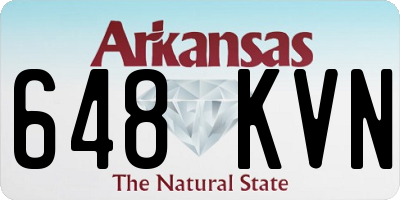 AR license plate 648KVN